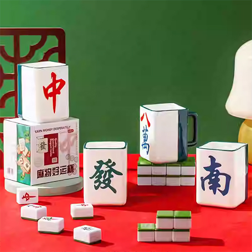 創意麻將 陶瓷杯(隨機出貨)