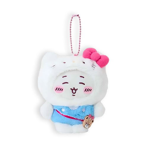 Chiikawa x Sanrio｜吉伊卡哇&Hello Kitty 絨毛變裝掛件