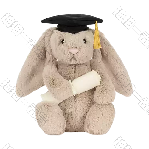 jELLYCAT｜害羞邦尼兔畢業裝 毛絨公仔