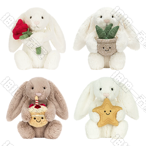 jELLYCAT｜懷抱美滿邦尼兔系列 毛絨公仔(隨機出貨)