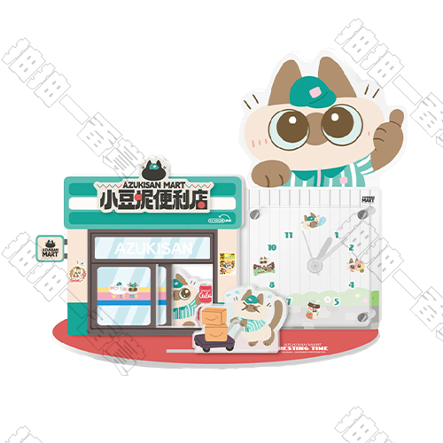 天聞角川｜暹羅貓小豆泥 便利店系列 亞克力時鐘