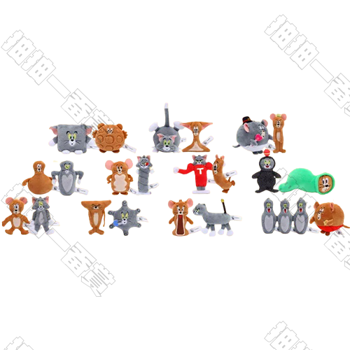 HUGKIS｜湯姆貓與傑利鼠 毛絨磁吸冰箱貼掛件 盲袋(隨機出貨)