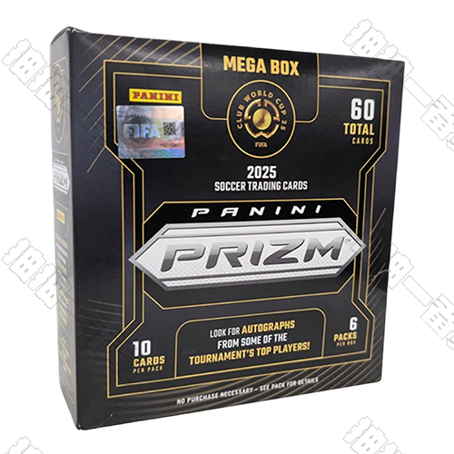 25 Panini Prizm FIFA Club World Cup Soccer Mega盒 單包