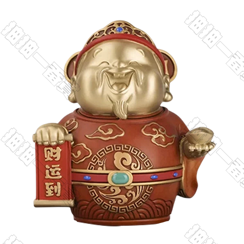 TONGSHIFU｜《財運到》銅擺件