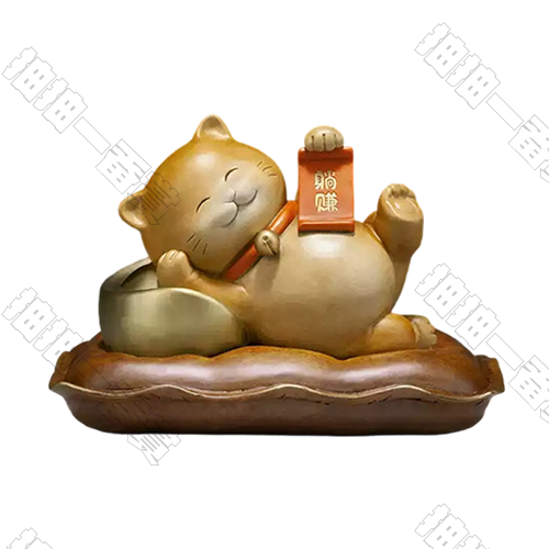 TONGSHIFU｜《躺賺》全銅擺件