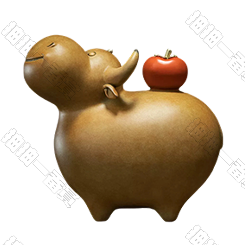 TONGSHIFU｜《牛柿》銅擺件