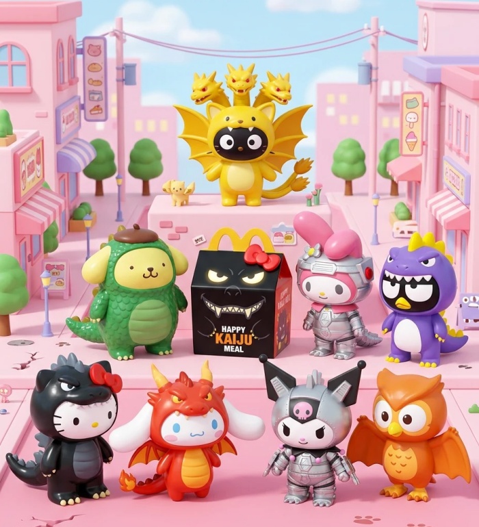 麥當勞 ✕ 哥吉拉 ✕ Hello Kitty 陣容角色 01