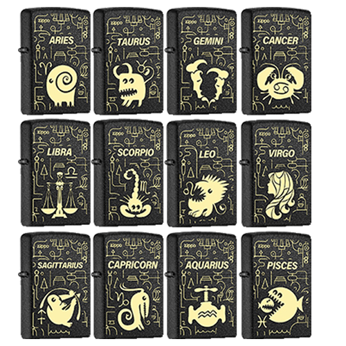 ZIPPO｜十二星座小野獸 僅外殼無內膽(隨機出貨)